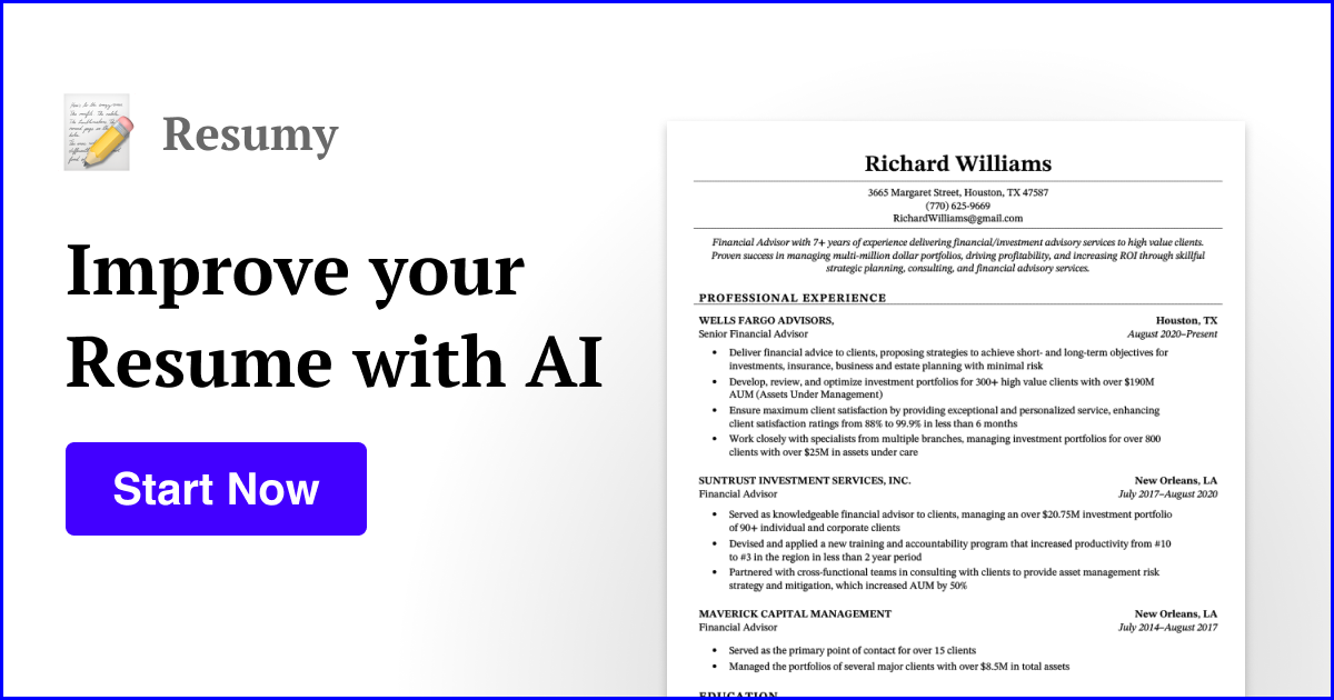 Resumy - #1 AI Resume Builder in 2024 (Updated with OpenAI GPT-4)